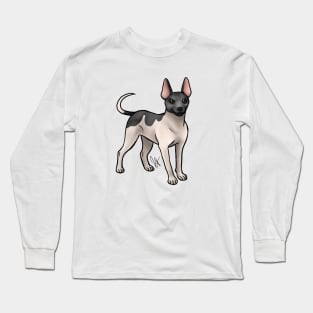 American Hairless Terrier - White and Black Long Sleeve T-Shirt